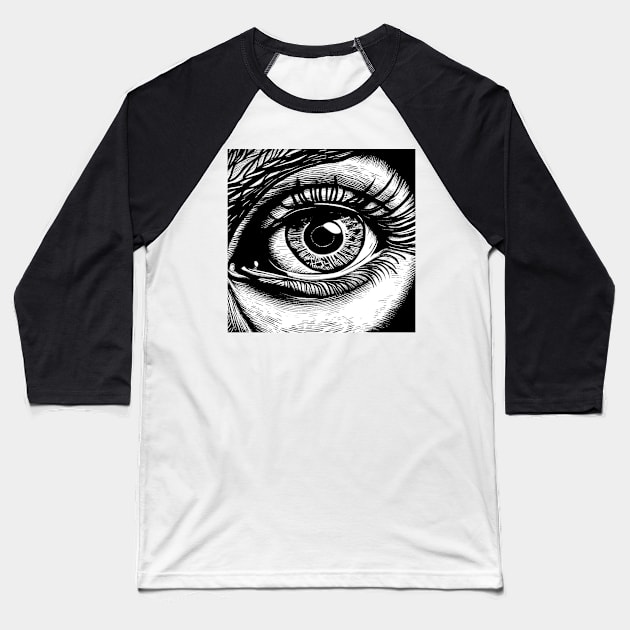 Gaze Baseball T-Shirt by Instereo Creative